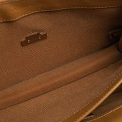 Pre Owned حقيبة شانيل CC بوكس جلد كافيار مبطن بيج داكن صغيرة بقلاب