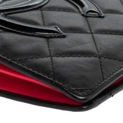 مملوكة مسبقًا Chanel Black Quilted Leather Cambon Ligne Yen Long Wallet
