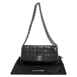مملوكة مسبقًا Chanel Navy Blue Square Quilted Leather Multi Chain Flap Bag