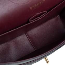 Pre Owned حقيبة شانيل كلاسيك جامبو جلد كافيار مبطن أسود بقلاب مزدوج 