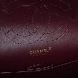 Pre Owned حقيبة شانيل كلاسيك جامبو جلد كافيار مبطن أسود بقلاب مزدوج 