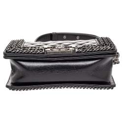 Pre Owned Chanel Black Quilted Leather Small Boy Flap Bag