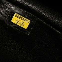 Pre Owned Chanel Black Quilted Patent Leather Maxi Classic Single Flap Bag