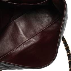 مملوكة مسبقًا حقيبة شانيل قلاب واحد جامبو كلاسيك جلد خروف مبطن أسود