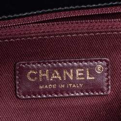 Pre Owned Chanel Black Quilted Leather Chain Handle Flap Bag