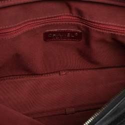 Pre Owned Chanel Black Perforated Leather And Mesh Shoulder Bag