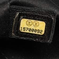 مملوكة مسبقًا حقيبة يد توتس شانيل شوبر جلد كافيار مبطنة سوداء صغيرة  