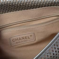 Pre Owned Chanel Gold Perforated Leather Timeless Shoulder Bag
