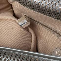 Pre Owned Chanel Gold Perforated Leather Timeless Shoulder Bag