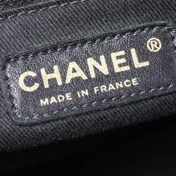 Pre Owned Chanel Beige Quilted Glazed Leather Castle Rock Top Handle Bag