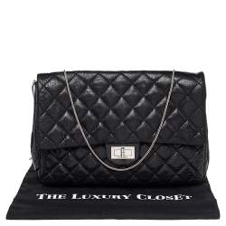 Pre Owned Chanel Black Quilted Leather Reissue Chain Clutch Bag