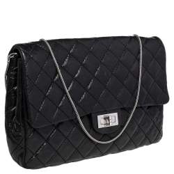 Pre Owned Chanel Black Quilted Leather Reissue Chain Clutch Bag