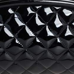 مملوكة مسبقًا حقيبة كلتش شانيل تايمليس جلد لامع مبطنة أسود