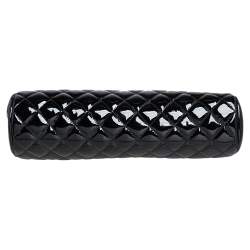 مملوكة مسبقًا حقيبة كلتش شانيل تايمليس جلد لامع مبطنة أسود