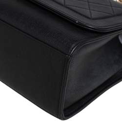 مملوكة مسبقًا Chanel Black Leather Large Label Click Flap Bag