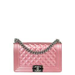 chanel pink patent leather