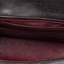 Pre Owned حقيبة شانيل كلاسيك قلاب مربعة ميني جلد مبطنة أسود