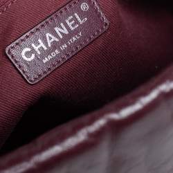 Pre Owned حقيبة يد توتس شانيل ألتيميت ستيتش جلد عنابي مبطن