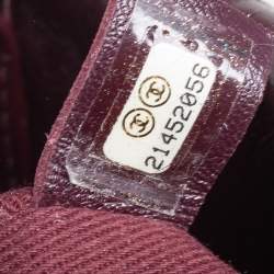 Pre Owned حقيبة يد توتس شانيل ألتيميت ستيتش جلد عنابي مبطن