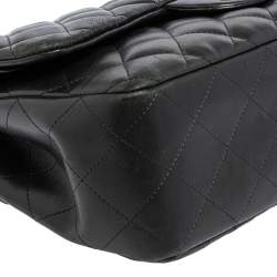 مملوكة مسبقًا Chanel Black Quilted Lambskin Leather Jumbo Classic Double Flap Bag