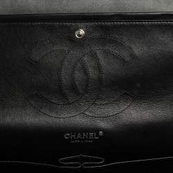 مملوكة مسبقًا Chanel Black Quilted Lambskin Leather Jumbo Classic Double Flap Bag