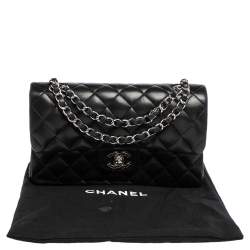 مملوكة مسبقًا Chanel Black Quilted Lambskin Leather Small Classic Double Flap Bag