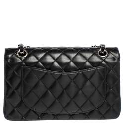 مملوكة مسبقًا Chanel Black Quilted Lambskin Leather Small Classic Double Flap Bag