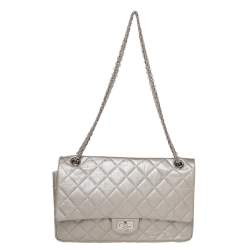 مملوكة مسبقًا Chanel Light Grey Quilted Leather Reissue 2.55 Classic 226 Flap Bag