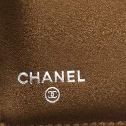 Pre Owned Chanel Bronze Caviar Leather CC Bifold Long Wallet