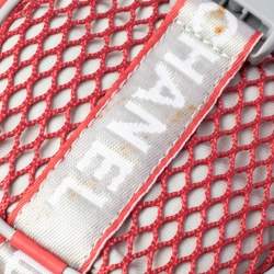 Pre Owned Chanel Red/Grey Coated Fabric Sport Mini Barrel Bag