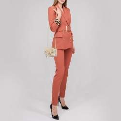 Pre Owned Chanel Grey Iridescent Quilted Leather CC Flap Wallet on Chain 