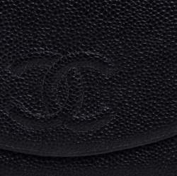 مملوكة مسبقًا Chanel Black Caviar Leather French Wallet
