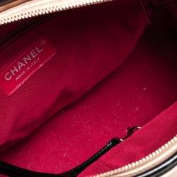 Pre Owned Chanel Beige/Black Quilted Leather Gabrielle Hobo 