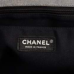 Pre Owned Chanel Blue Fabric/Canvas and Leather Patchwork Jumbo Classic Flap Bag