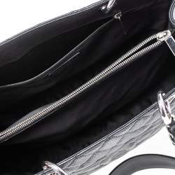 مملوكة مسبقًا حقيبة يد توتس شانيل غراند تشوبينغ جلد كافيار مبطن أسود