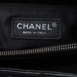 مملوكة مسبقًا حقيبة يد توتس شانيل غراند تشوبينغ جلد كافيار مبطن أسود