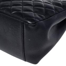 مملوكة مسبقًا حقيبة يد توتس شانيل غراند تشوبينغ جلد كافيار مبطن أسود