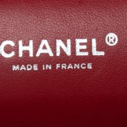 Pre Owned Chanel Red Quilted Patent Leather Maxi Classic Double Flap Bag