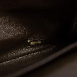 Pre Owned Chanel Dark Brown Quilted Caviar Leather Jumbo Classic Double Flap Bag