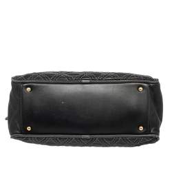 Pre Owned حقيبة يد توتس شانيل تريبتيك جلد مبطن أسود