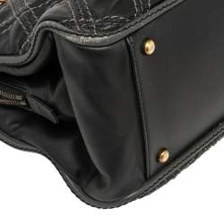 Pre Owned حقيبة يد توتس شانيل تريبتيك جلد مبطن أسود