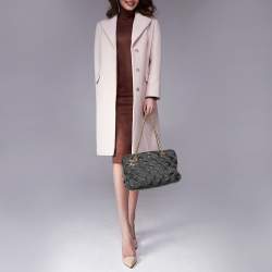 Pre Owned حقيبة يد توتس شانيل تريبتيك جلد مبطن أسود