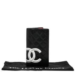 مملوكة مسبقًا Chanel Black Quilted Leather Cambon Ligne Yen Long Wallet