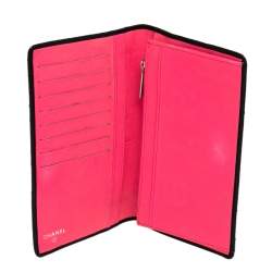 مملوكة مسبقًا Chanel Black Quilted Leather Cambon Ligne Yen Long Wallet