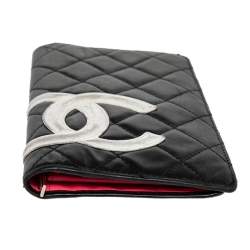 مملوكة مسبقًا Chanel Black Quilted Leather Cambon Ligne Yen Long Wallet