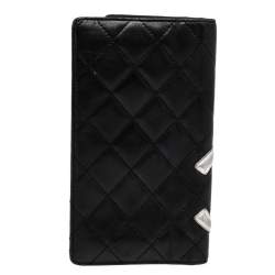 مملوكة مسبقًا Chanel Black Quilted Leather Cambon Ligne Yen Long Wallet