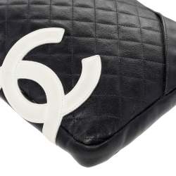 Chanel Black Quilted Leather Ligne Cambon Messenger Bag