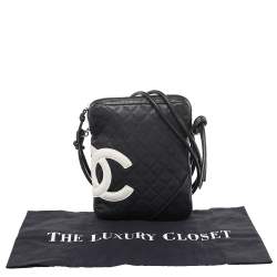 Chanel Black Quilted Leather Ligne Cambon Messenger Bag