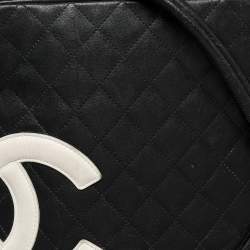 Chanel Black Quilted Leather Ligne Cambon Messenger Bag