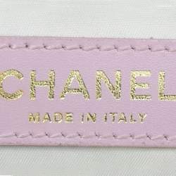 Pre Owned Chanel Pink Nylon Travel Line Hobo